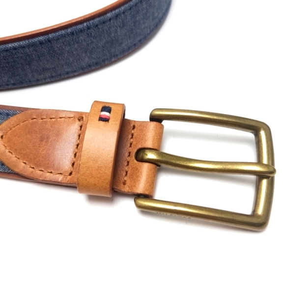 Tommy Hilfiger Denim & Genuine Leather Belt - Picture 2 of 6